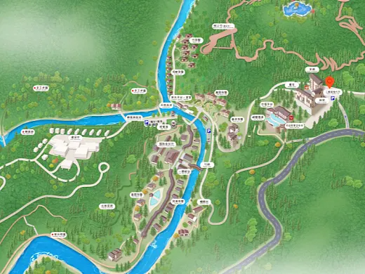 鲁甸结合景区手绘地图智慧导览和720全景技术，可以让景区更加“动”起来，为游客提供更加身临其境的导览体验。